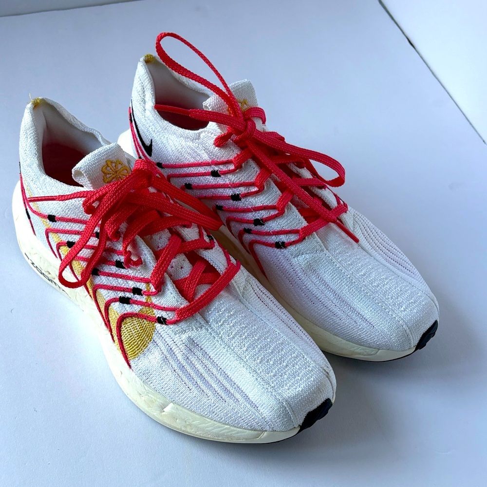 Nike White and Red Athletic Shoes